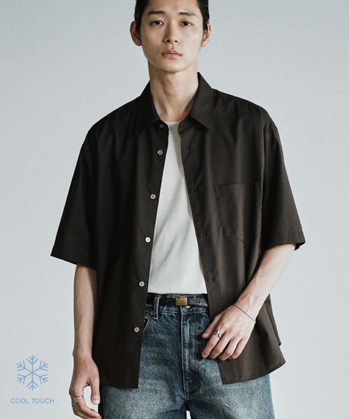 WYM LIDNM シャツ 半袖 COOL TOUCH MICRO SPAN H/S SHIRT メンズ