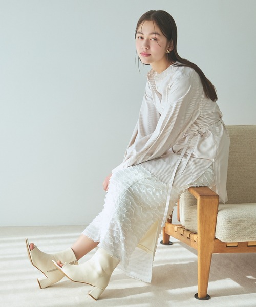 「mysty woman」 フリルスカート FREE オフホワイト レディース_画像3