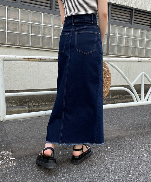 「Chico」 デニムスカート SMALL ネイビー レディース_画像4
