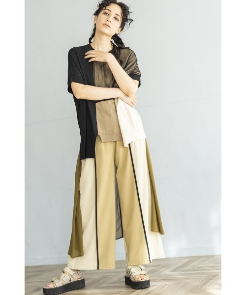 「OSMOSIS」 パンツ ONE SIZE ベージュ レディースの画像