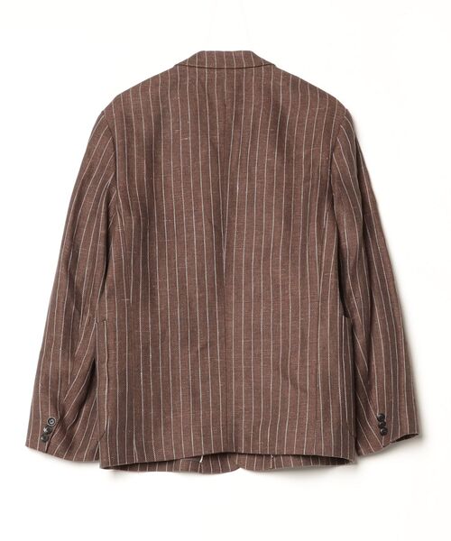 ブルゾン アウター Boyfriend Stripe Linen Jacket 12610108 メンズの画像