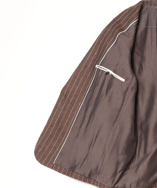 ブルゾン アウター Boyfriend Stripe Linen Jacket 12610108 メンズの画像