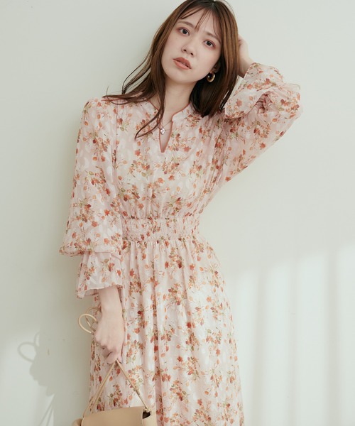 「natural couture」 長袖ワンピース FREE ブラック レディース_画像4