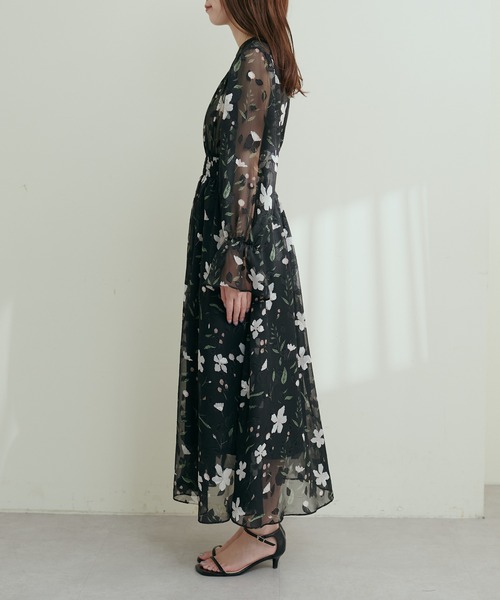 「natural couture」 長袖ワンピース FREE ブラック レディース_画像7