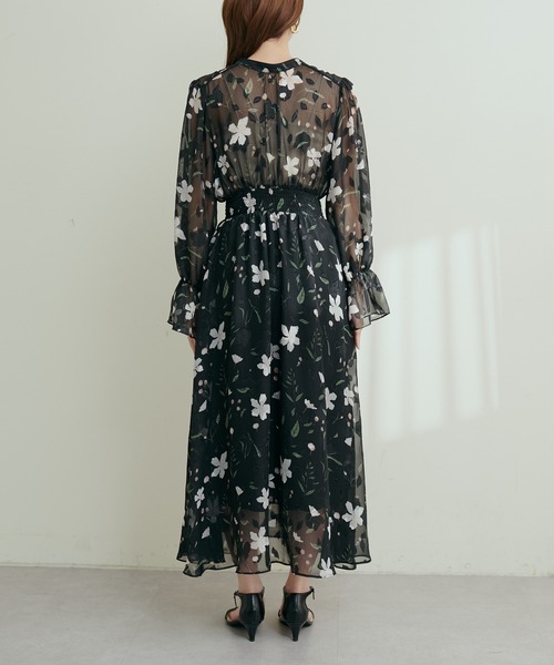 「natural couture」 長袖ワンピース FREE ブラック レディース_画像8
