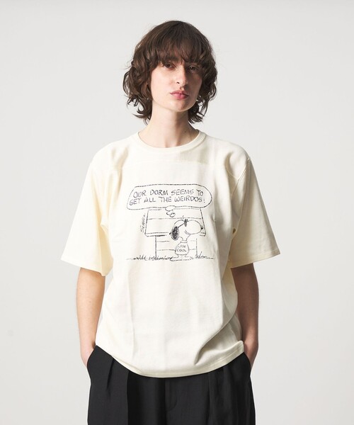 6 tシャツ 「別注」「Healthknit for 6」SNOOPY フットボール Tシャツ