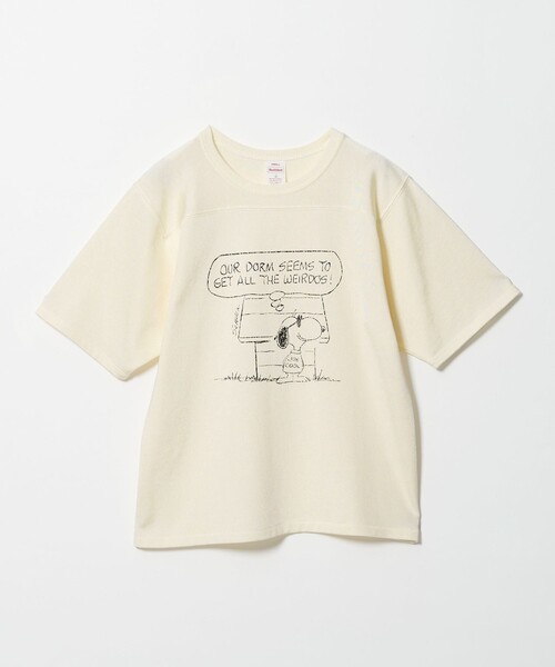6 tシャツ 「別注」「Healthknit for 6」SNOOPY フットボール Tシャツ