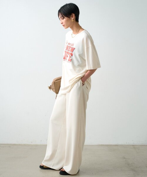 Loungedress（ラウンジドレス） tシャツ 半袖 ロゴプリントTシャツ