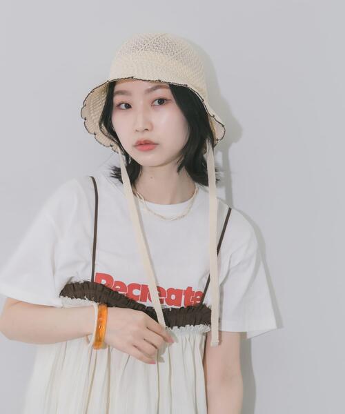 SMELLY（スメリー） 帽子 ハット スカラップバケットハット レディース