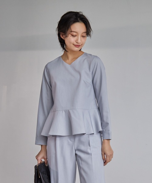 「Dorry Doll」 長袖ブラウス M ライトグレー レディース_画像2