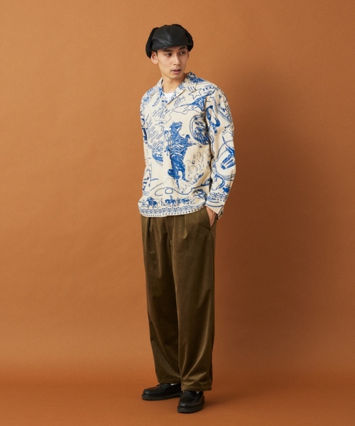 「BINDU」 長袖シャツ LARGE ベージュ系その他 メンズ_画像2