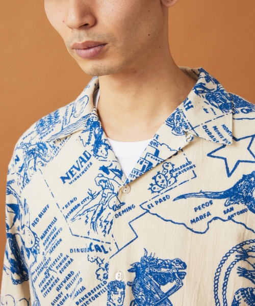 「BINDU」 長袖シャツ LARGE ベージュ系その他 メンズ_画像9