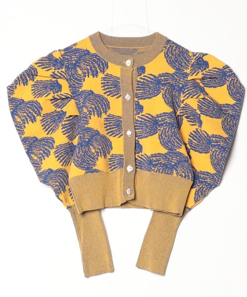 〈新品〉Styling/ ニットカーディガン styling/（スタイリング） ニットカーディガン FREE イエロー