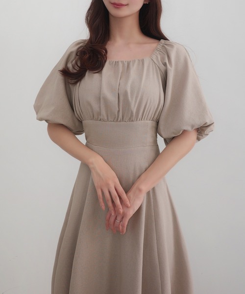 「CENEA」 半袖ワンピース X-LARGE チャコール レディース_画像7