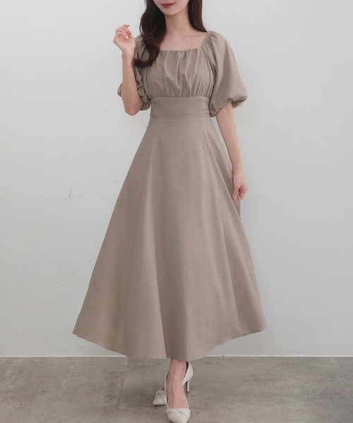 「CENEA」 半袖ワンピース X-LARGE チャコール レディース_画像8