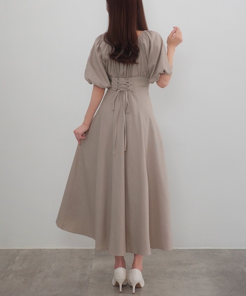 「CENEA」 半袖ワンピース X-LARGE チャコール レディース_画像9