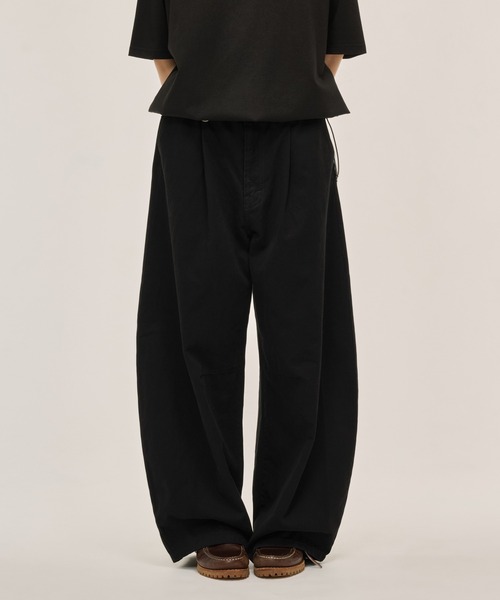 WETTEMPT ワイドパンツ スラックス 1 TUCK CURVE TWILL PANTS