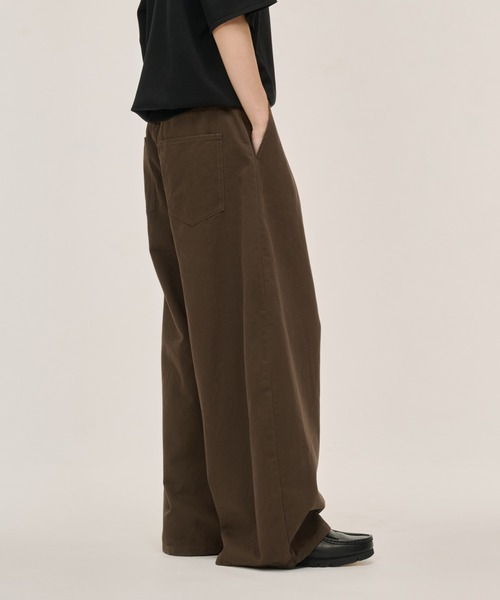 WETTEMPT ワイドパンツ スラックス 1 TUCK CURVE TWILL PANTS