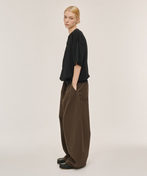 WETTEMPT ワイドパンツ スラックス 1 TUCK CURVE TWILL PANTS