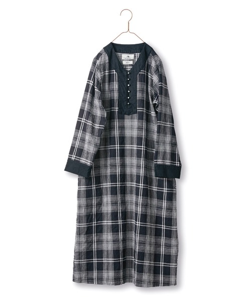 「Sunny clouds」 長袖ワンピース LARGE ブラック レディース_画像8