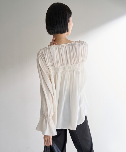 「UNFILO」 長袖ブラウス MEDIUM ブラック レディース_画像7