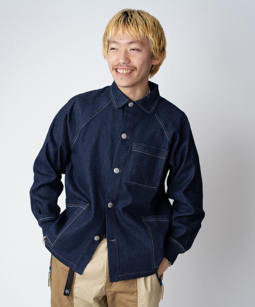 「gym master」 デニムジャケット MEDIUM ライトブルー メンズ_画像7