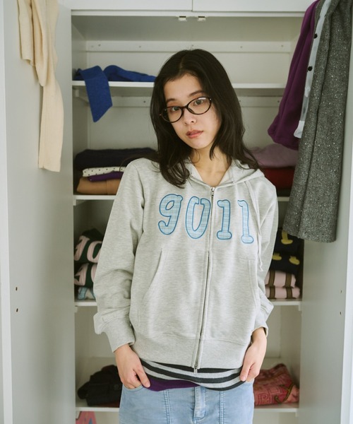 「common gull products.」 ジップアップパーカー SMALL ライトブルー レディース_画像4