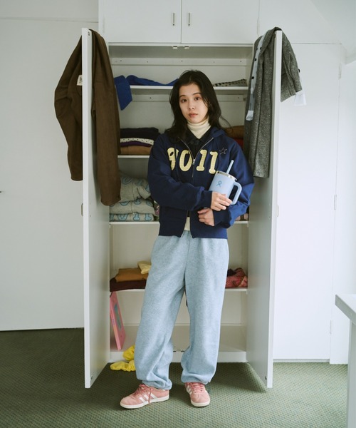 「common gull products.」 ジップアップパーカー SMALL ライトブルー レディース_画像9