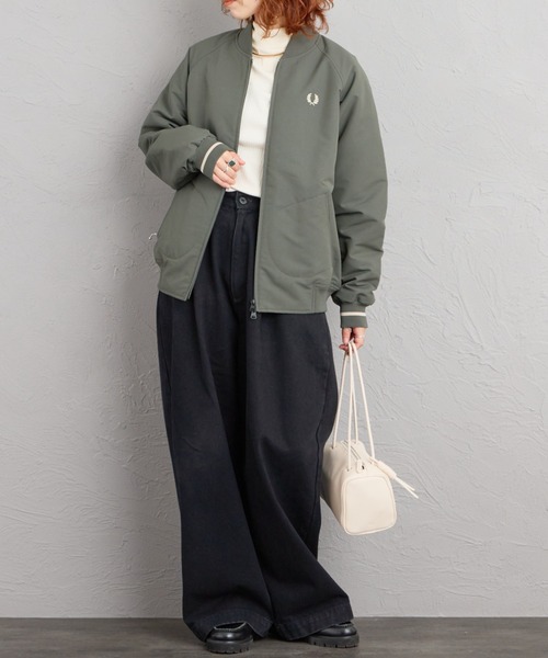 週末限定値下げ FRED PERRY ボンバー コート ノーカラーコート FRED PERRY（フレッドペリー） ブルゾン アウター 「WEB先行予約