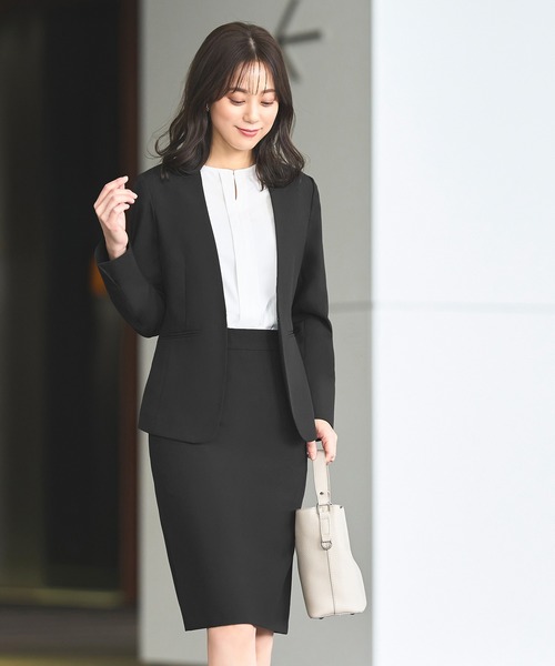 「RUIRUE BOUTIQUE」 スカートスーツ M ネイビー レディース_画像8