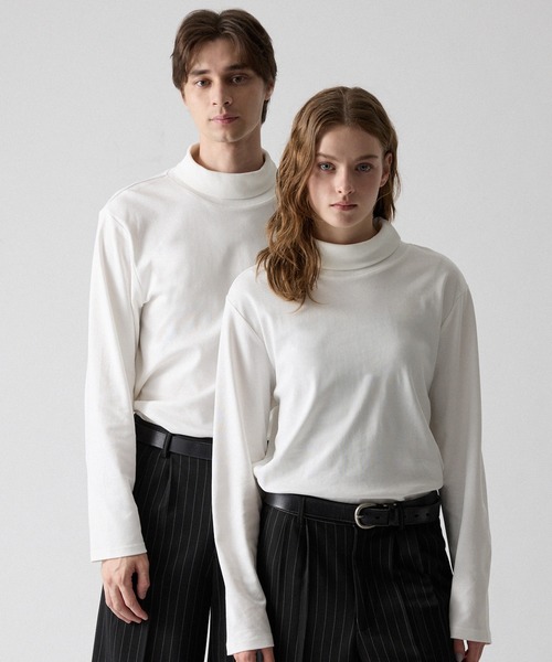 CLEL（クレイル） tシャツ 「CLEL」Giza Cotton Turtleneck T-Shirt