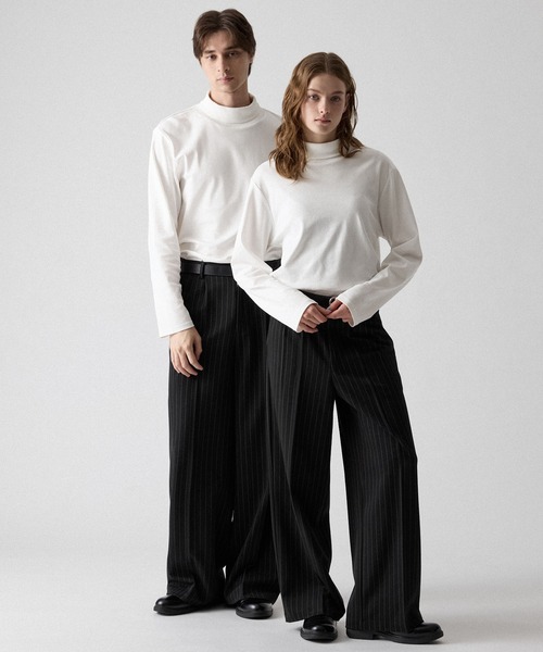CLEL（クレイル） tシャツ 「CLEL」Giza Cotton Turtleneck T-Shirt