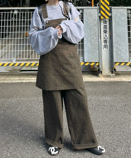 Alley Tokyo サロペット オーバーオール アニマル柄サロスカとパンツの