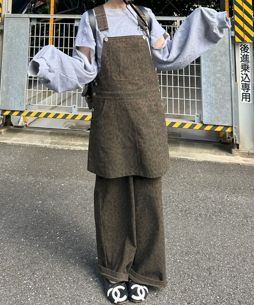 Alley Tokyo サロペット オーバーオール アニマル柄サロスカとパンツの