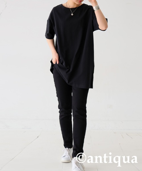 antiqua☆バスク生地 ゆったりシルエット Tシャツ☆新品・未使用・タグ付き 楽天市場】ビッグシルエット Tシャツ レディース バスクT 綿100