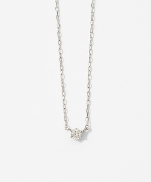ネックレス PT900 1粒ダイヤモンド ネックレス 0.05ct レディースの画像
