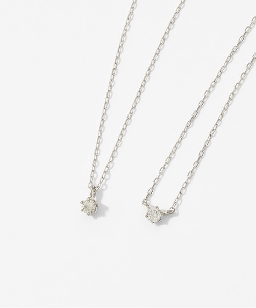 ネックレス PT900 1粒ダイヤモンド ネックレス 0.05ct レディースの画像