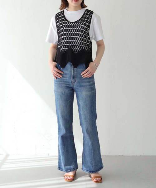 HER CLOSET ベスト ジレ 「shemoshelly」WEB限定クロシェベスト