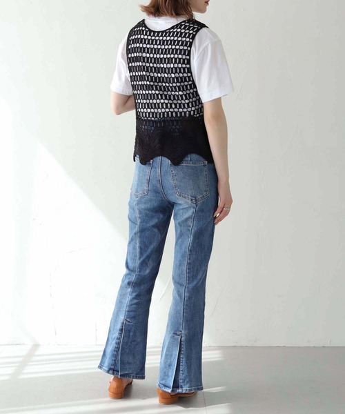 Mal.レレレさんクロシェベストジレ新品未使用タグ付き本日配信完売品です HER CLOSET ベスト ジレ 「shemoshelly」WEB限定クロシェベスト