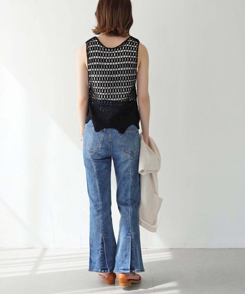 HER CLOSET ベスト ジレ 「shemoshelly」WEB限定クロシェベスト
