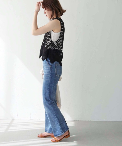 HER CLOSET ベスト ジレ 「shemoshelly」WEB限定クロシェベスト