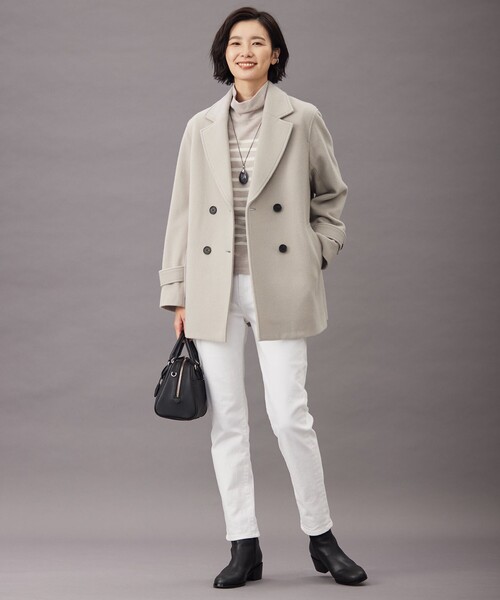 ニット セーター 「洗える」SEMI WORSTED WOOL バスクボーダー ニット レディース ニット セーター 「洗える」SEMI WORSTED WOOL バスクボーダー