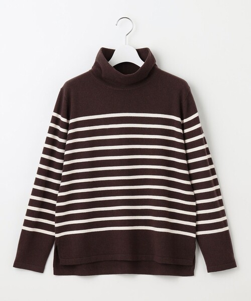 ニット セーター 「洗える」SEMI WORSTED WOOL バスクボーダー ニット レディース ニット セーター 「洗える」SEMI WORSTED WOOL バスクボーダー