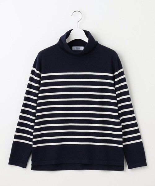 ニット セーター 「洗える」SEMI WORSTED WOOL バスクボーダー ニット レディース ニット セーター 「洗える」SEMI WORSTED WOOL バスクボーダー