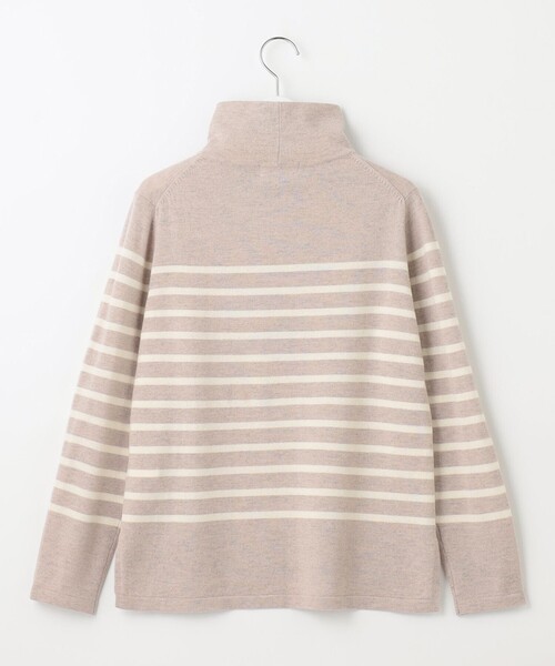 ニット セーター 「洗える」SEMI WORSTED WOOL バスクボーダー