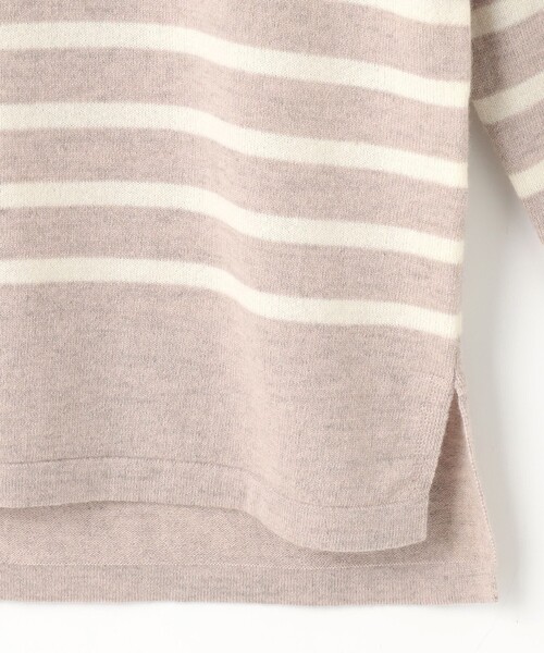 ニット セーター 「洗える」SEMI WORSTED WOOL バスクボーダー