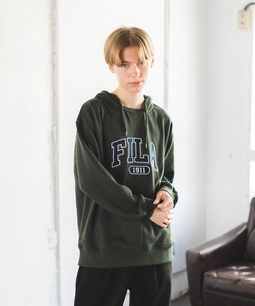 FILA（フィラ） パーカー 「FILA」カレッジワッペン パーカー メンズ