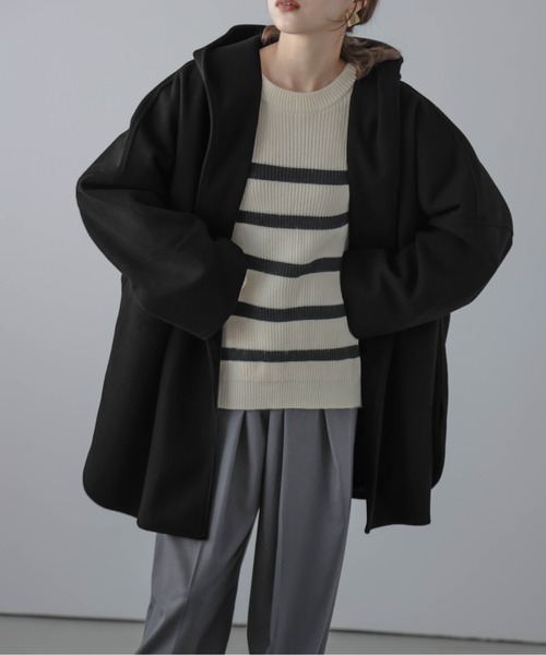 ポンチョ フード付きポンチョコート レディース : ZOZOTOWN Yahoo!店