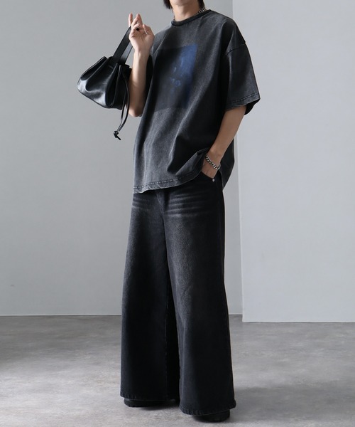 tシャツ 「welise/ウェライズ」モードフラワーグラフィック