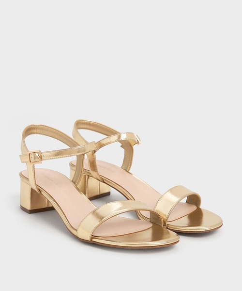 CHARLES ＆ KEITH サンダル ブロックヒール アンクルストラップ
